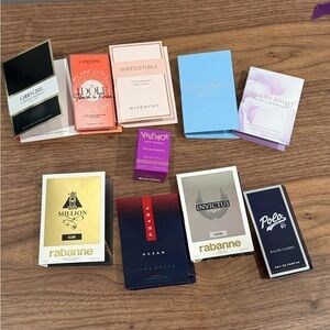 NEW 10 piece mini perfume samples Prada, rabanne, Dolce, Givenchy, Versace, Polo